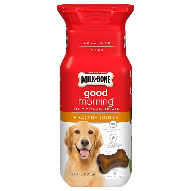 MilkBone Good Morning Daily Vitamin Dog Treats, Healthy Joints, 6