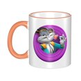 thumbnail image 1 of Taza de cerámica de Looney Tunes para hombres y mujeres, linda taza de café y agua para las vacaciones de Navidad, diseño único con asa para la oficina en casa, taza de café y té decorativa para, 1 of 5