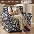 thumbnail image 4 of CHAQLIN Skull with Red Roses Pattern Chair Slipcover for Living Room, 2 Piece Individual Cushion Cover Brushed Armchair Cover Anti-Dust for Pet, 4 of 6