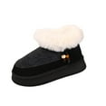thumbnail image 2 of Lenago Women's Bootie Fluffy Snow Shoes House Slippers Warm Faux Suede Platform with Soft Comfortable Foam Cozy House Slipper for Winter Indoor & Outdoor Boots, 2 of 9