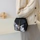 thumbnail image 3 of Bolso de hombro con cadena y solapa, bandolera cuadrada con borlas de cuero, correa ajustable, 3 of 5