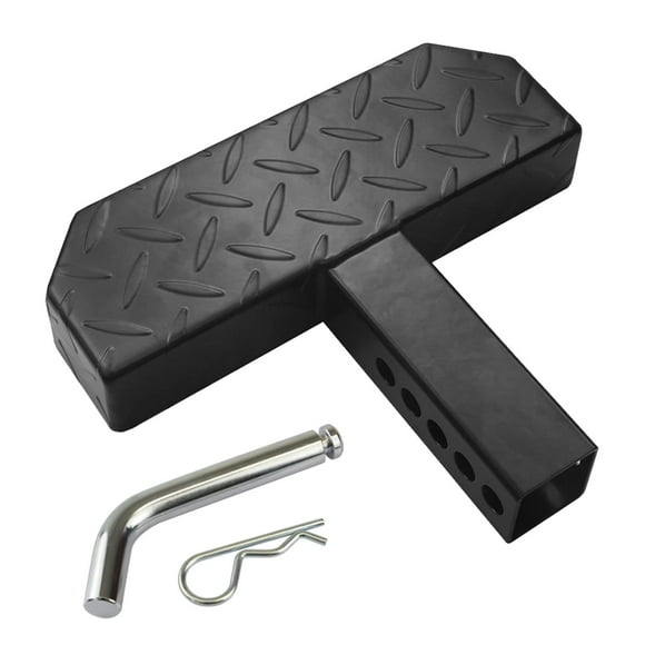 KAYCENTOP Universal Hitch Step Anti Slip and Rust Towing Bumper Guard Black Hitch Steps for Most Cars SUV Trucks Pickups with Pin Fits 2 Inch Receivers
