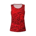 thumbnail image 4 of Fotbe Red Rose Womens Loose Fit Casual Flowy Slim-Fit Tank Tops Athletic Round Neck Trendy Sleeveless Summer Tops for Gym and Yoga-Large, 4 of 9