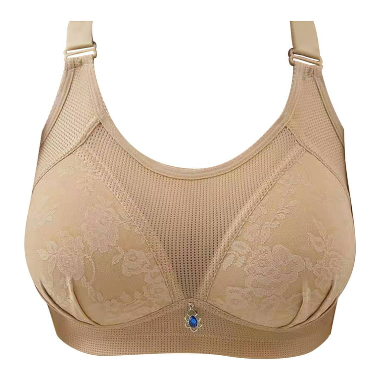 Eashery Underoutfit Bras for Women Women's Plus Size Front-Closure  Wonderwire Bra Underwire Pink 38 