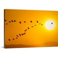 thumbnail image 1 of Great BIG Canvas | "Canada geese migration in sunset Composite" Canvas Wall Art - 24x16, 1 of 2