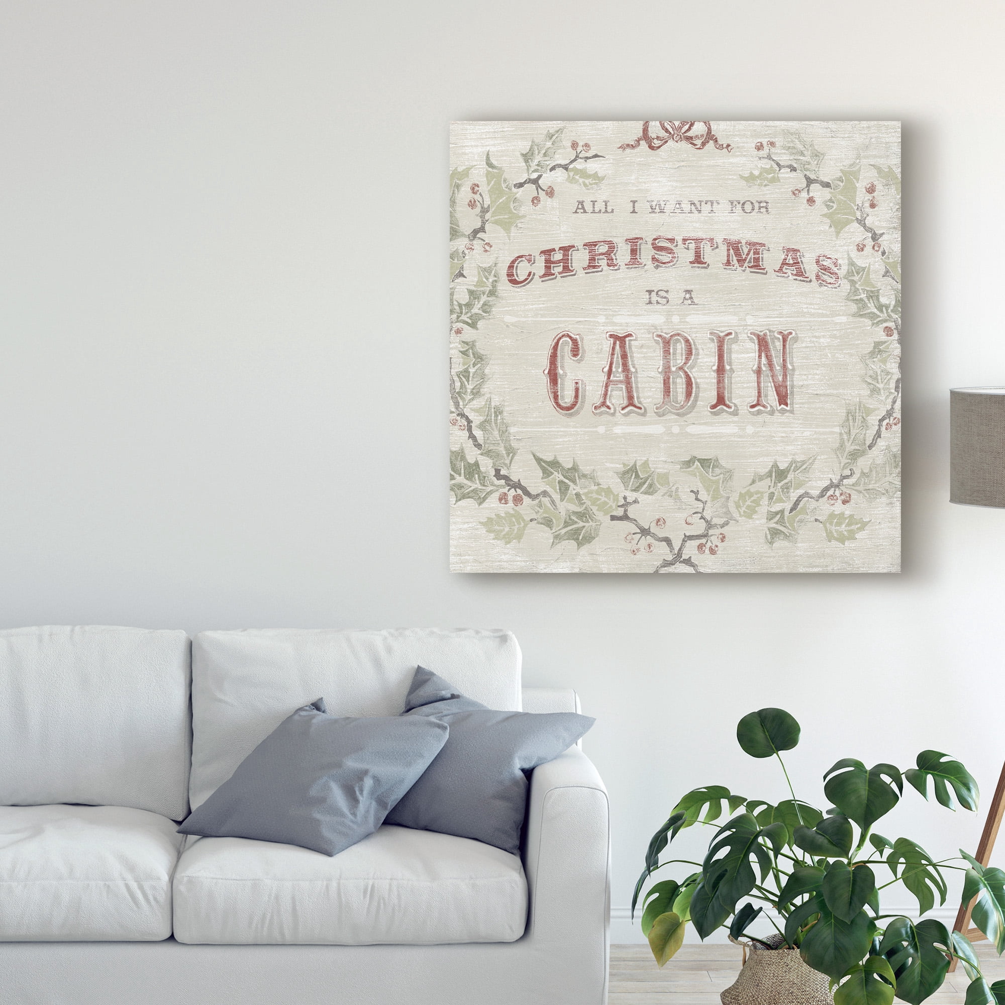 Trademark Fine Art 'Cabin Christmas IV' Canvas Art by June Erica Vess