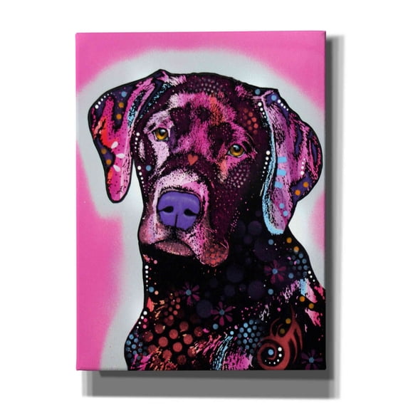Epic Graffiti 'Black Lab' by Dean Russo, Giclee Canvas Wall Art, 40"x54"