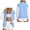 A26 Light Blue, variant on Trikvn Women's Varsity Jacket Color Block Baseball Jackets Button Down Long Sleeve Casual Outerwear Vintage Streetwear Coats Lightweight Pockets Fall Fashion