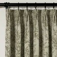 thumbnail image 5 of TWOPAGES Polyester Linen 72 X 63 Inches Long Curtain 1 Panel Pinch Pleated Light Filtering Leaves Print Drape for Bedroom, Travertine, 5 of 6