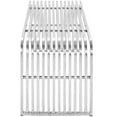 thumbnail image 2 of Modway Pipe 60" Modern Style Stainless Steel Bench in Silver, 2 of 4