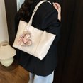 thumbnail image 4 of Bolso de mano de gran capacidad con contraste de color a la moda para mujer, nuevo bolso de hombro para ir al trabajo de cuero suave de color puro de alta gama combinable con todo, 2025, 4 of 5
