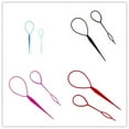 thumbnail image 4 of Hairpin Plastic Magic Topsy Tail Hair Braid Ponytail Styling Maker Clip Tool 2p, 4 of 9