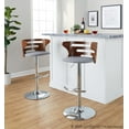 thumbnail image 3 of Cosi Adjustable Bar Stool, Chrome Bar Stools, Bar Chairs, Swivel Bar Stools, Bar Stools Set of 2, 3 of 6