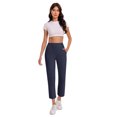 thumbnail image 5 of Busydd Pants for Women Stretch Solid Color Cropped Yoga Pants Comfortable Casual Womens Sweatpants XL, 5 of 8