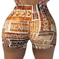 thumbnail image 2 of Picia Hand Drawn Vintage Coffee Printed Workout Shorts for Women Seamless Scrunch Butt Lifting High Waisted Yoga Gym Booty Running Moisture-wicking Short Pants-Medium, 2 of 9