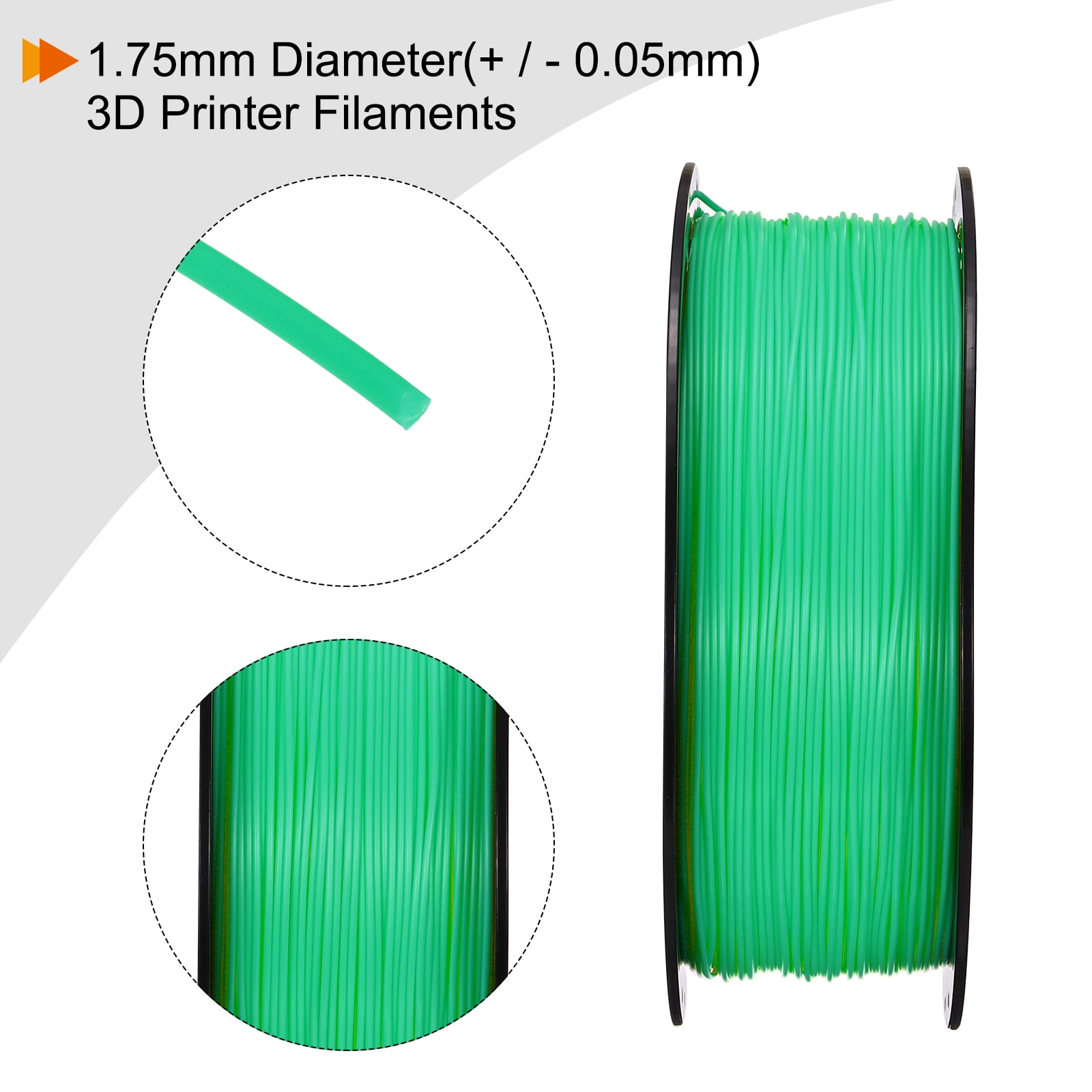 3D Printer Filament 1.75mm PLA Filaments Accuracy +/- 0.05mm Green