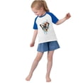 thumbnail image 3 of RXIRUCGD 2025 Vêtements d'Été pour Enfants Tout-Petits Garçons Filles Mode Mignon Col Rond Imprimé Manches Courtes Haut, 3 of 6