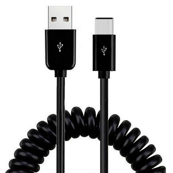 Coiled USB Cable for Galaxy S22/Ultra/Plus - Type-C Charger Cord USB-C Power Wire Compatible With Samsung Galaxy S22/Ultra/Plus