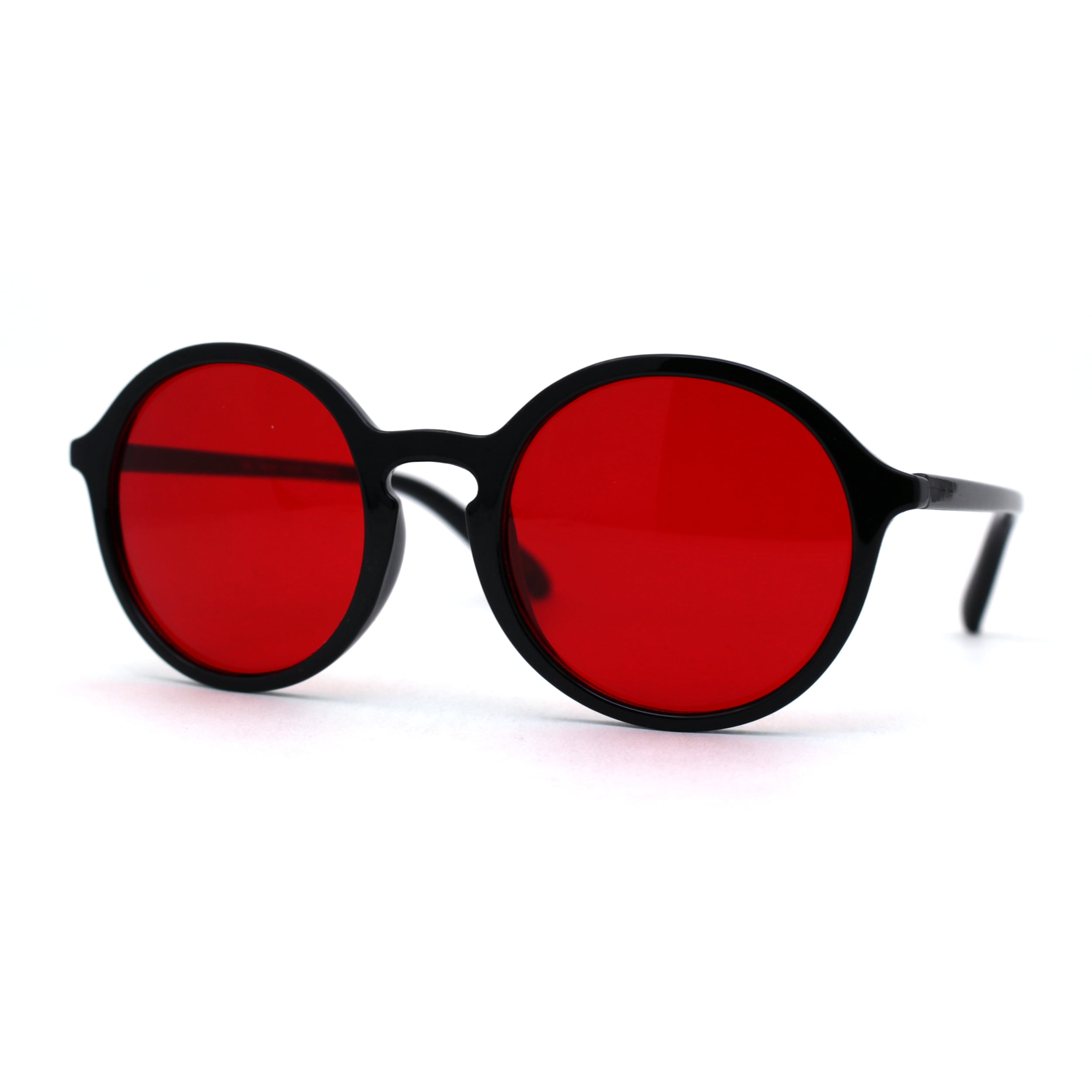 Retro Fashion Sunglasses Thick Frame Round Keyhole Circle Shades 
