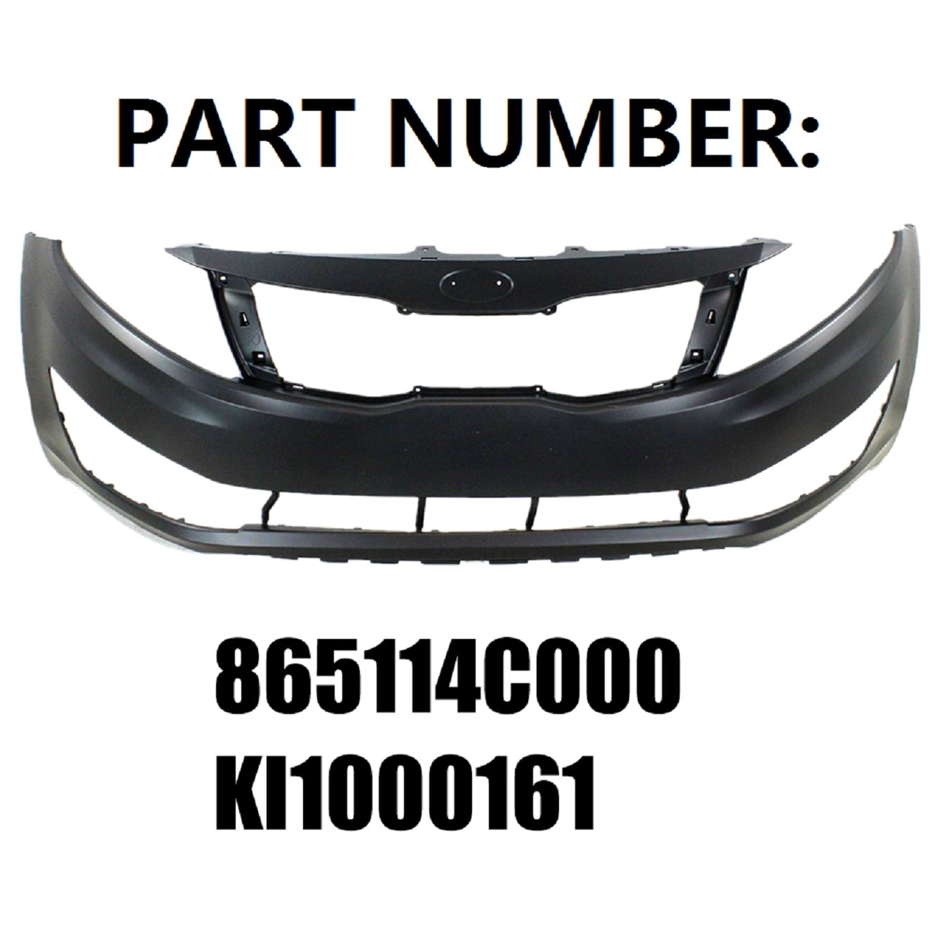 Front Bumper Cover Replaces 865114C000 KI1000161 Compatible with Kia Optima LX EX 2012 2013