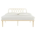 thumbnail image 2 of SAFAVIEH Gatsby Modern Glam Bed Frame, Queen, Gold, 2 of 6