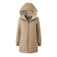 thumbnail image 1 of Women's Jacket Winter New Mid Length Edition Fit Plus Fleece Cotton Coat Lamb Fleece, 1 of 6