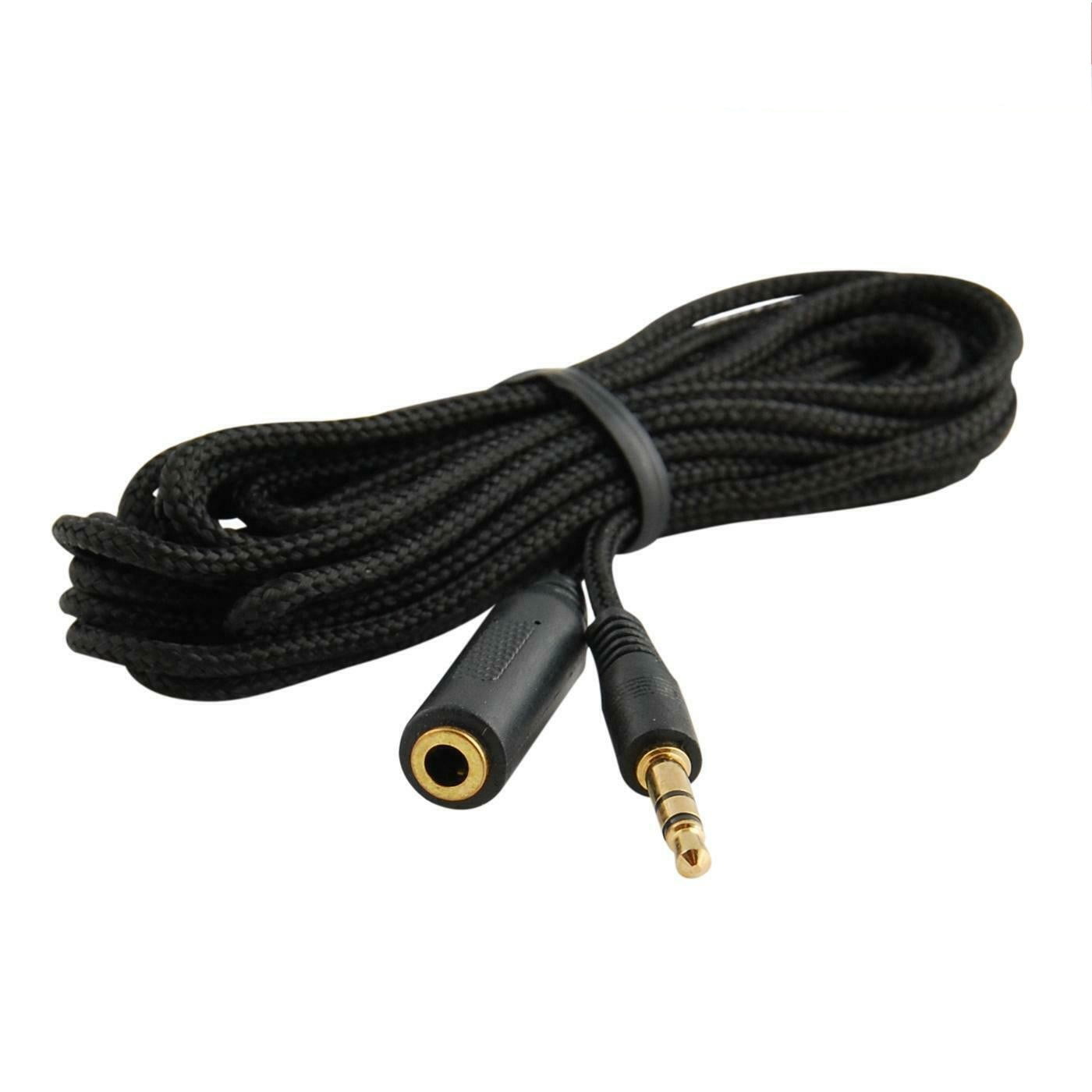 3.5mm Jack Male to Female Extension Audio STEREO Plug Speaker Headphone Cable UK 