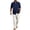 Navy*, variant on RUTAYY Men's Outfits Breathable Long Sleeve Solid Color Shirt with Button Pockets Comfortable Pants Yoga Casual Outdoor Wear Vacation Travel Clothing Sets
