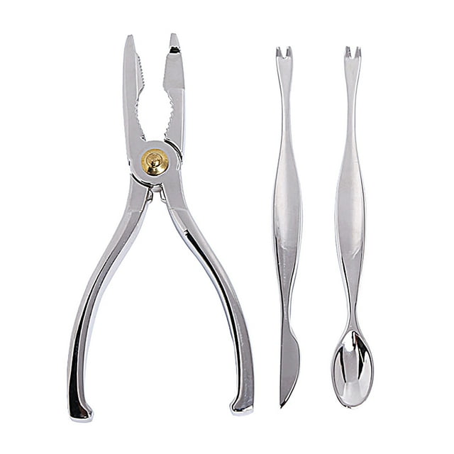 Fareti Crab Leg Crackers and Tools, Lobster Crackers and Picks Set Shellfish Crab Claw Cracker Stainless Steel Seafood Crackers and Forks, lobster tools for eating