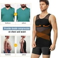 thumbnail image 4 of SMZ Men's Compression Shirt for Body Shaper Slimming Vest Tight Tummy Underwear Tank Top Shaper Ttank Men, 4 of 5