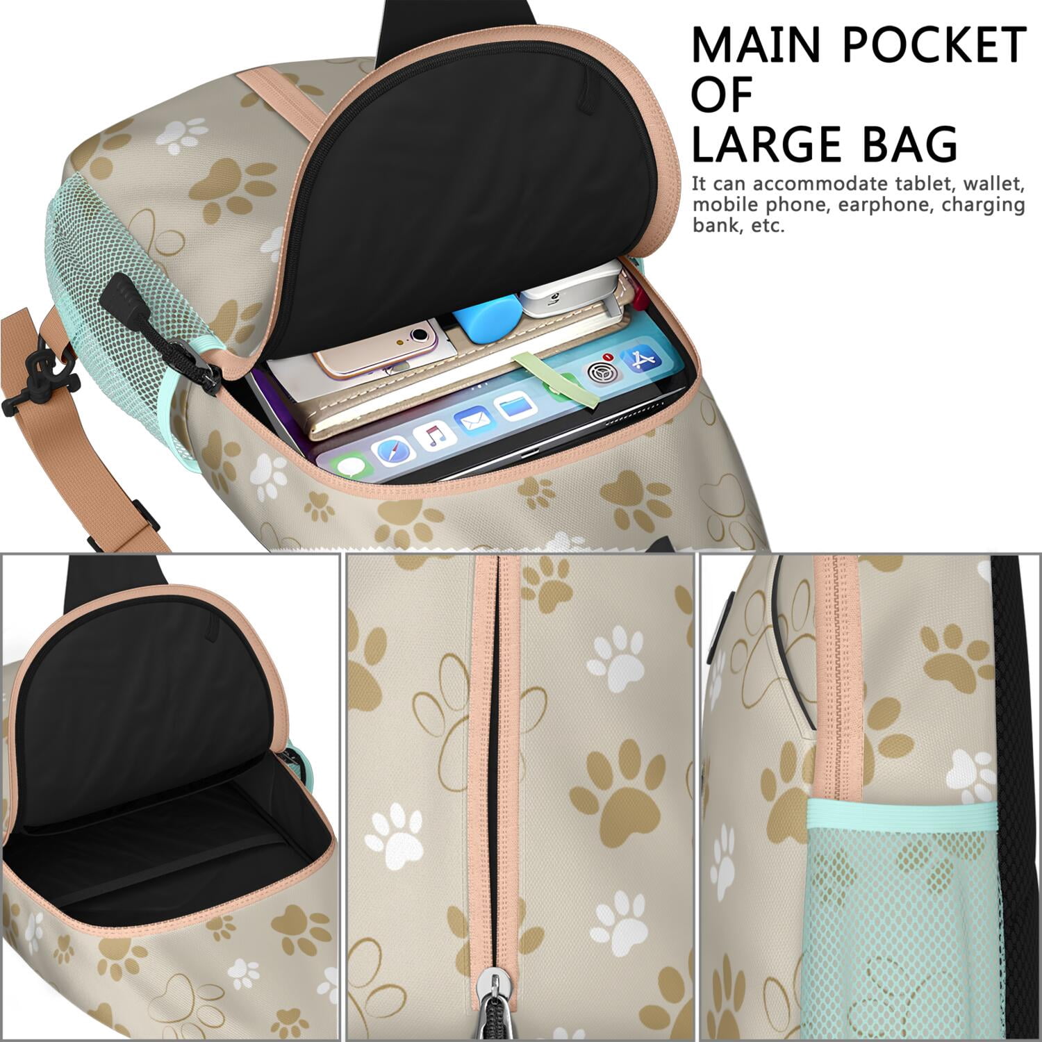 Galaxy Sling Backpack with Outer Space Design for Sci-fi Lovers – Durable Crossbody Bag Featuring Adjustable Strap, Breathable Back, Secure Zippers, Multipurpose Storage, Ideal for Hiking