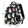 thumbnail image 2 of FORMRS Unisex Backpack Elementary School Travel Bookbag with Reflective Stripes, White Halloween Ghost, 2 of 7