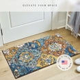 thumbnail image 5 of Maples Rugs Sutton Traditional Paisley Blue Orange Washable Entryway Area Rug, 1'8 x 2'10, 5 of 6