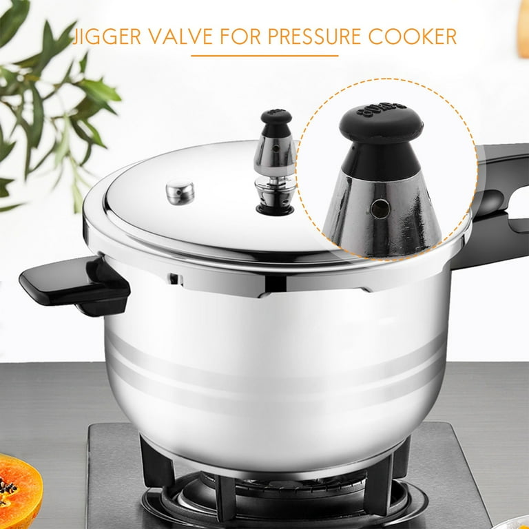 Pressure Cooker Relief Jigger Valve 1.5 Inch High 2Pcs Black