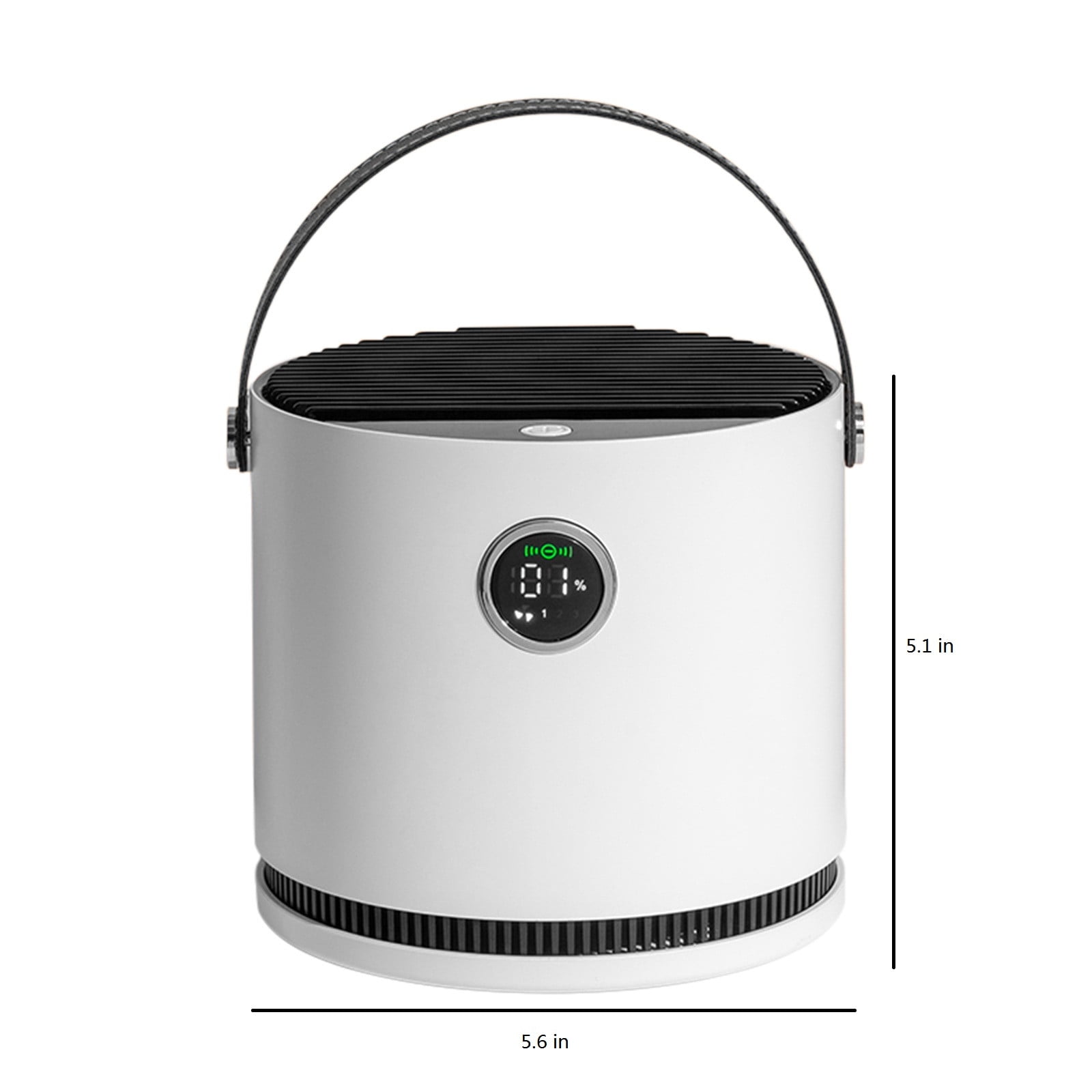 BCZHQQ Portable USB Air Purifier for Home & Bedroom - 5.6x5.6x5.1 - White - 3W - 3000mAh - Silent Operation - 3 Fan Modes - Includes Filter & Cord