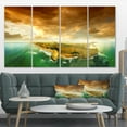 thumbnail image 1 of Great Ocean Road Australia Green - Modern Seascape Canvas Artwork, 1 of 1