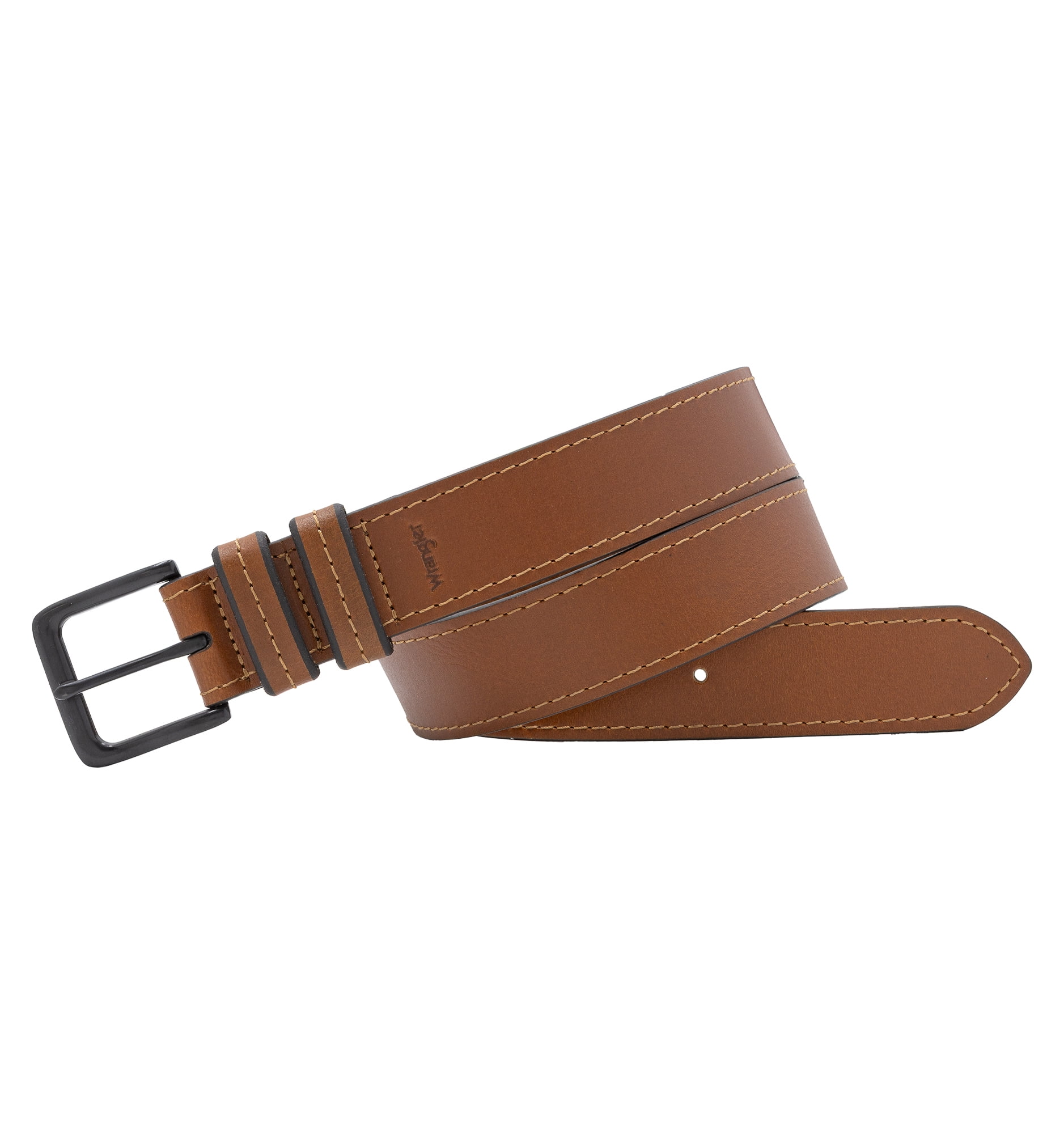 Men's Wrangler 38mm Leather Belt with Double Keeper