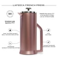 thumbnail image 4 of Lafeeca French Press Coffee Maker - Stainless Steel Double Wall Vacuum Insulated - Large Thermal Brewer 34 oz 1000 ml Rose Gold, 4 of 6