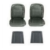 Scott Drake 66-S-BUCK-BK Front Bucket Seat Upholstery - Black