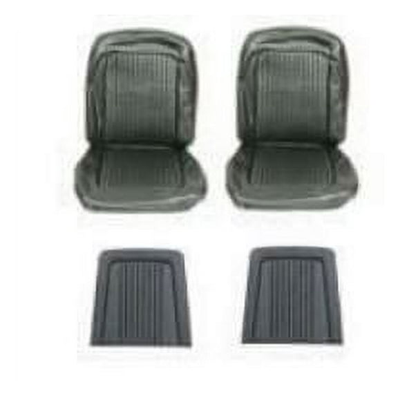 Scott Drake 66-S-BUCK-BK Front Bucket Seat Upholstery - Black