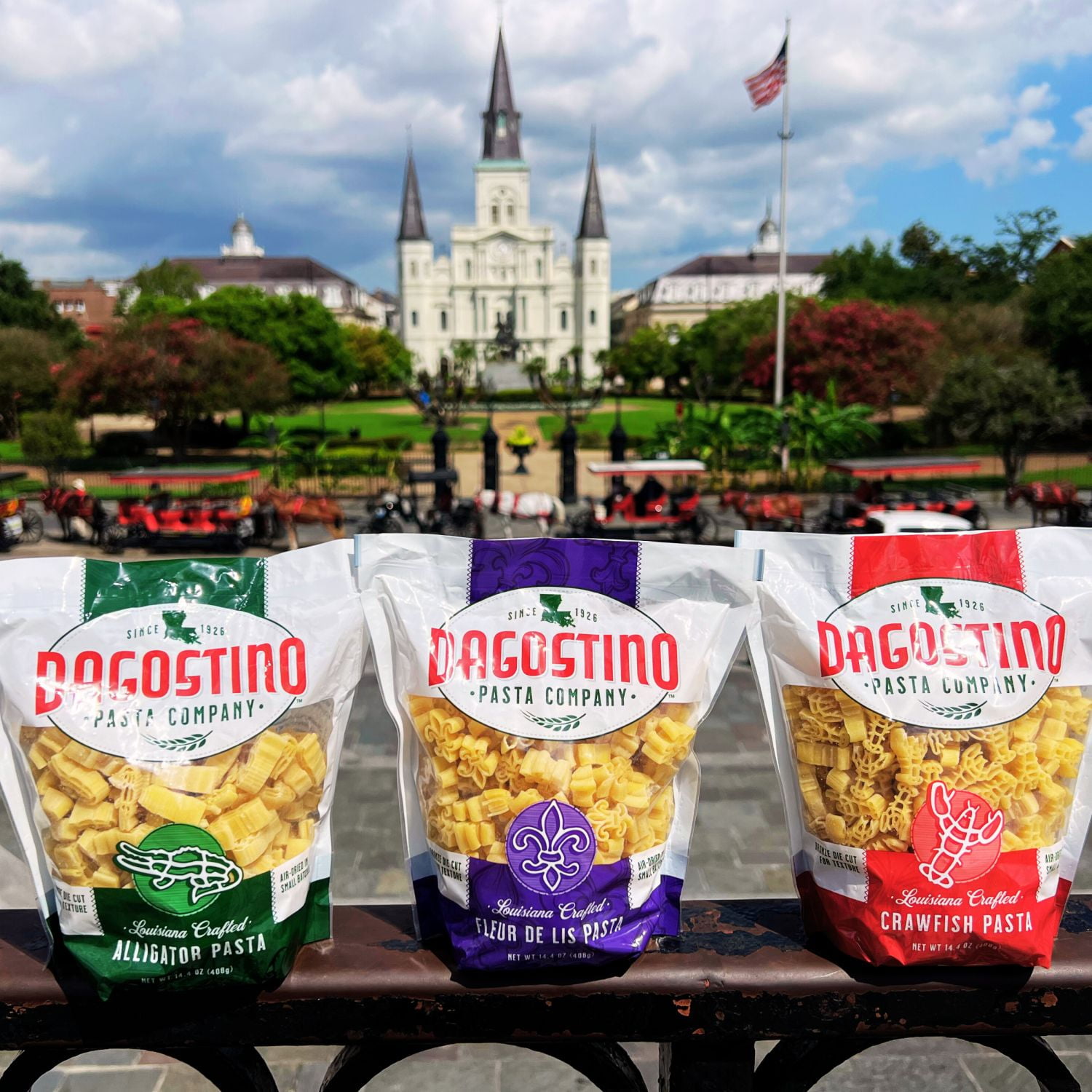 (2 pack) D'Agostino Crawfish Cut Pasta 14.4 oz, Authentic Creole-Italian, Shellfish-Free
