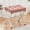 Dusty Pink, variant on Casa Pura Furniture Velvet Tufted Ottoman, 17"x13"x18", Modern Footstool with Metal X Legs, Vanity Stool for Bedroom, Living Room, or Makeup Room (Cream)