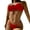 Red, variant on Aayomet Womens Bikini Women Lace Up Butterfly Bikini Swimsuit Backless Swimsuit Two Piece Set,Black S