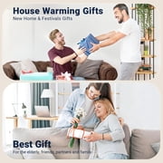 16.5 Large Digital Wall Mount Clock: RGB Lights with 11 Scenes Mode Remote Control, Dual Alarms with Big LED Display, Auto DST, Temperature for Classroom Gaming - House Warming Gifts, Khaki