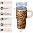 thumbnail image 3 of 20oz Geometric Pattern Textured Travel Coffee Mug, Stainless Steel Double Wall Insulated Tumbler with Handle Leak Proof, 3 of 5