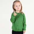 thumbnail image 5 of Resicozy Girls Crewneck Cardigan Long Sleeve Button Down Sweater Solid Color Spring Sweaters 2026 Green 4 Years, 5 of 8