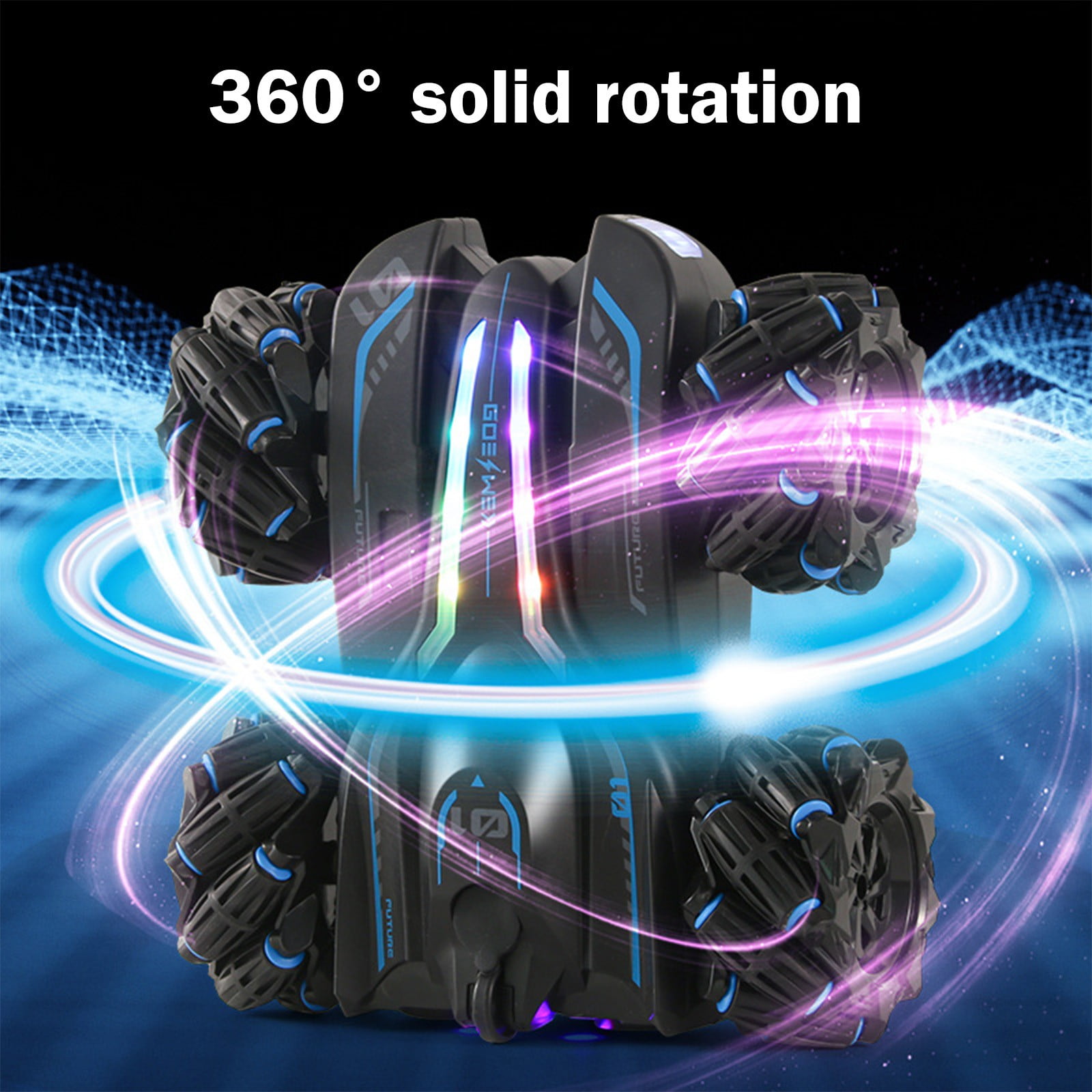 Meggemo Remote Control Car Toy, Rechargeable Double Sided Driving Stunt Rc Car,Exhaust Spray And Sound Effects Rc Cars With Led Lights, 2.4ghz All Terrain Electric Cars Gifts