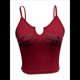 thumbnail image 3 of Camisola Corta Sin Mangas con Estampado de Calavera de Halloween para Mujer Rojo M, 3 of 8