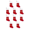 thumbnail image 1 of Advancent Calcetín De Papá Noel Personalizable - Regalo Para Niños Y Adultos Variedad De Estilos A Elegir Tela Grande Roja G G roja grande 10Conjunto, 1 of 6