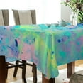 thumbnail image 3 of Splatter Painting Rectangle Tablecloth Waterproof Polyester Table Clothative Stain Resistant & Wrinkle Resistant Washable Table Cover for Dining Table/Party/Camping 54x54 Inch Decor Gift, 3 of 7